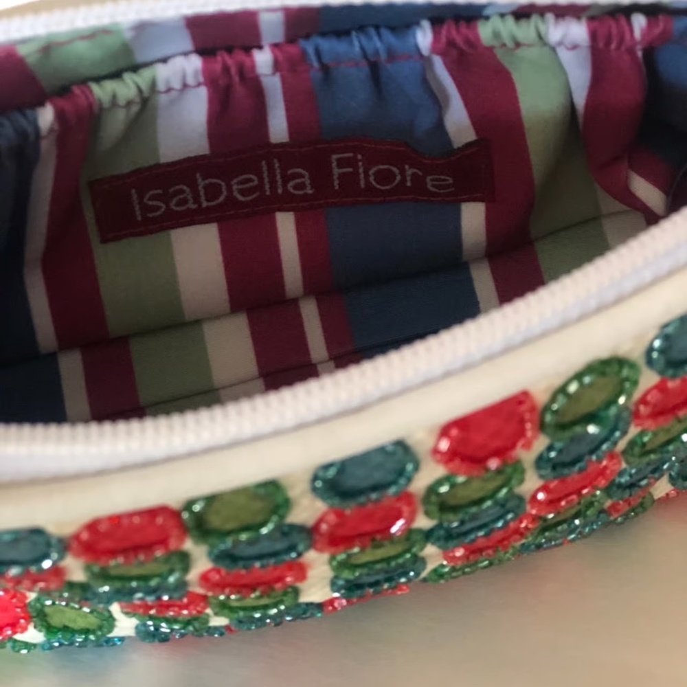 Isabella Fiore dots and dash wristlet